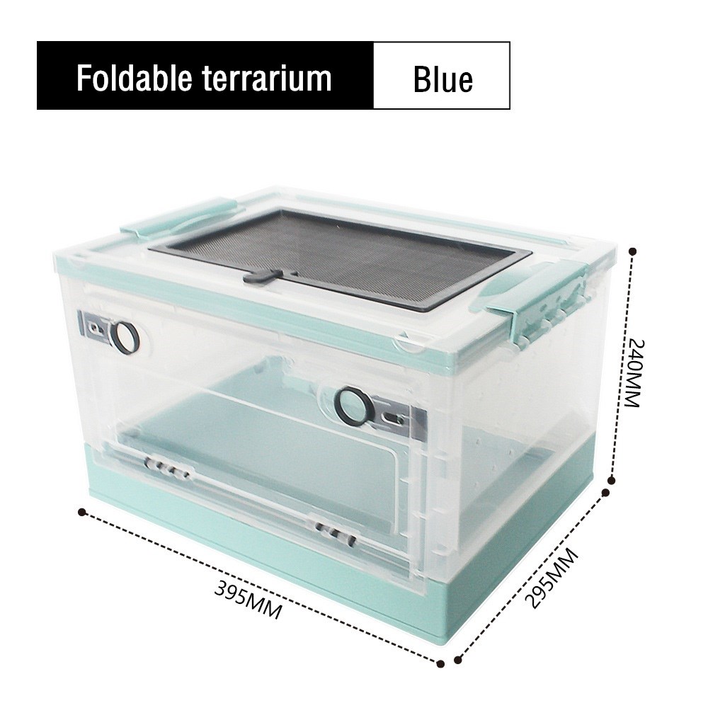 Terrarium respirant pour reptiles, abri de reproduction, lézard, serpent, mangeoire amphibie, boîte à insectes, fournisseur tortue terrestre accessories aquarium pour tortue d’eau: 2