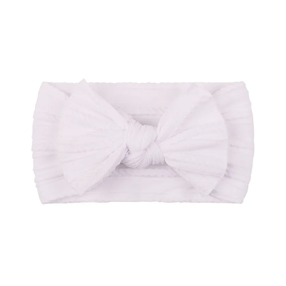 1 stücke Neugeborenen Baby Stirnband für Mädchen Elastische Stricken Kinder Turban Bögen Weiche Nylon Kinder Headwear Haar Zubehör: Rose Rot