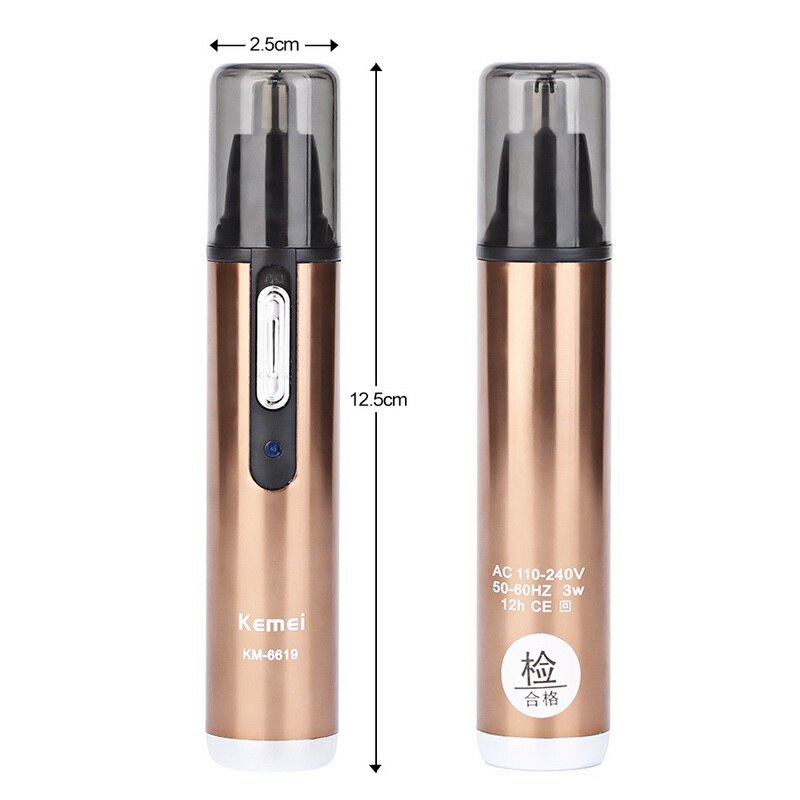 KM-6619 cuidado facial eléctrico Personal Trimmer de pelo para hombre mujer ceja, oreja nariz Trimmer Removal Clipper Shaver