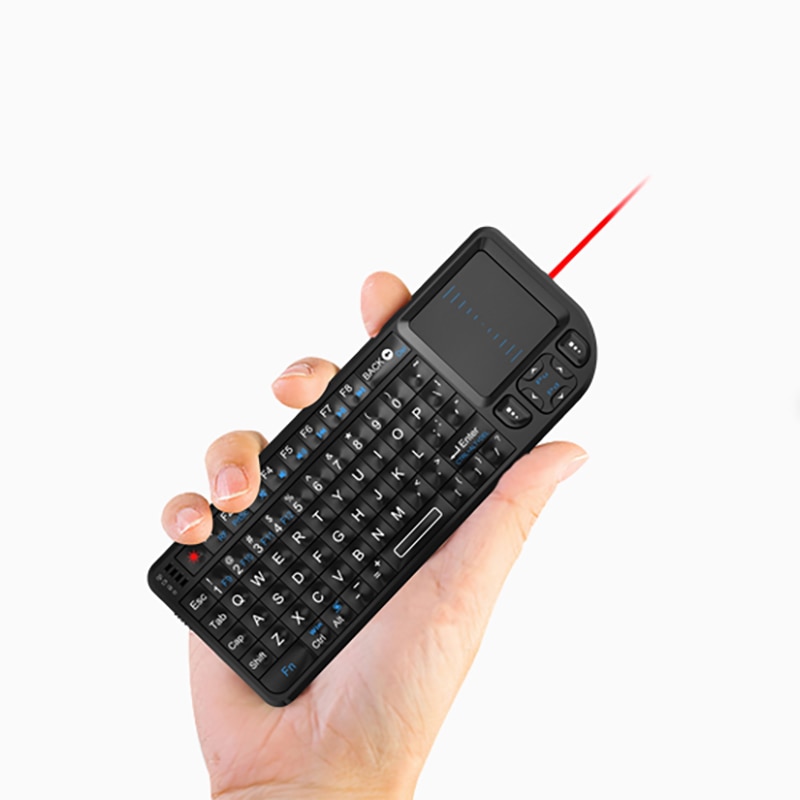 Mini 2.4g trådlöst tangentbord med pekplatta bakgrundsbelysning för smart tv för samsung lg android tv box för pc bärbar dator htpc