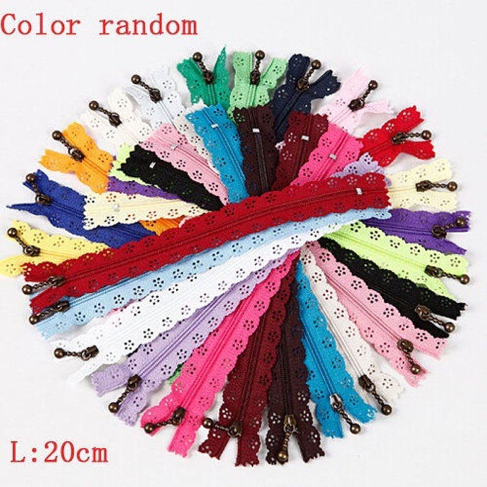 10 Pcs Kant Zijde Ritsen Nylon Naaien Rits Accessoires Portemonnee Of Zakken Vervaardigen Tool Decorating Rits