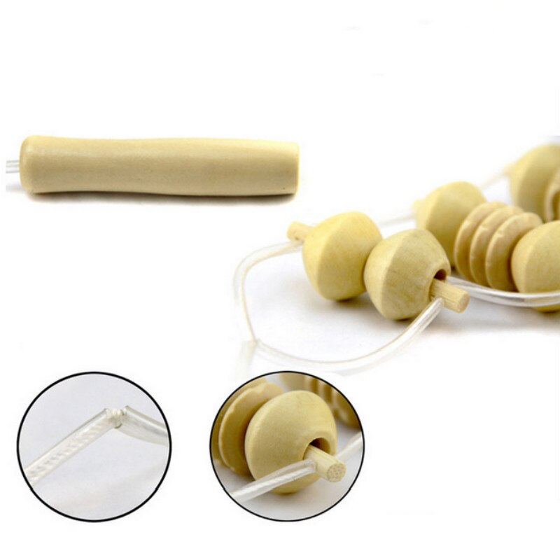 1Pcs Full Body Neck Back Leg Waist Roller Massage Theraputic Care Convenient Back Massager Wooden Wheel