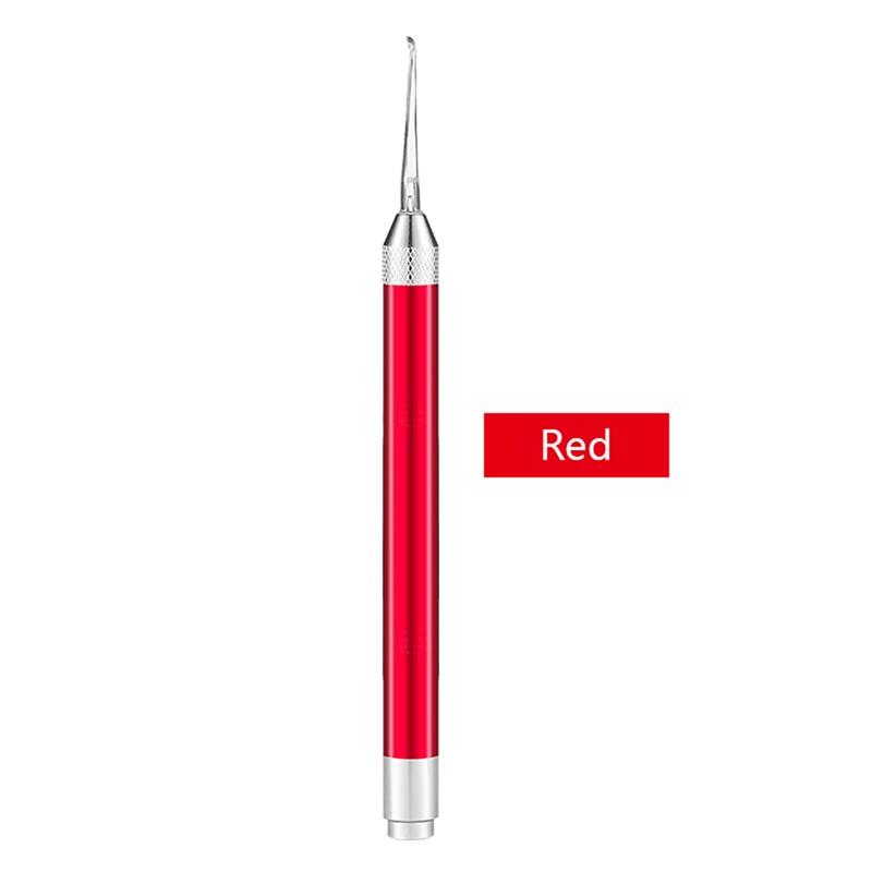 Luminous Ear Spoon Baby Adult Ear Wax Cleaner Flashlight Earpick Earwax Remover Light Ear Curette Tool: Red
