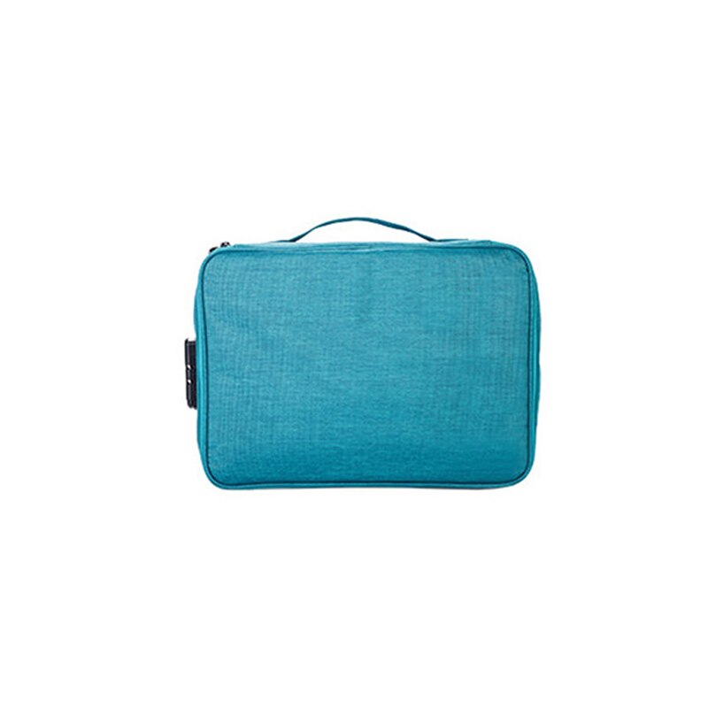 Waterproof Briefcase For Documents Storage Business Travel Pouch Large Capacity Multilayer Receiving Bags With Password XA686ZC: Lake Blue