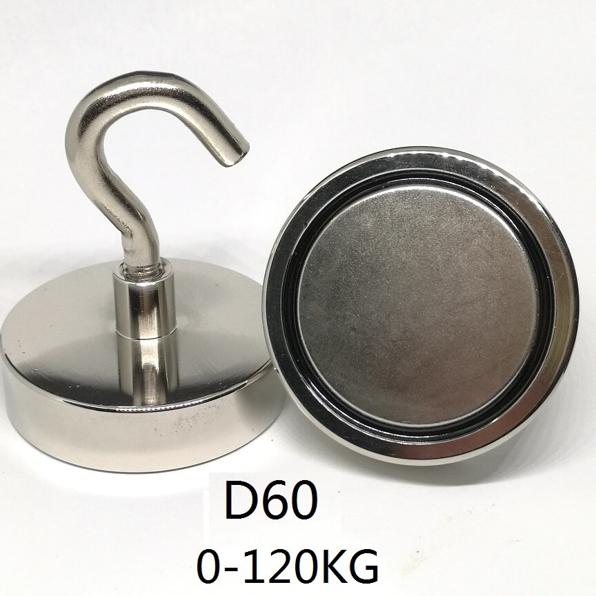 N42 magnetiska krokar stark neodym fiskemagnet hållare ndfeb grytmagnet krokar dia 16mm-60mm: Dia 60mm