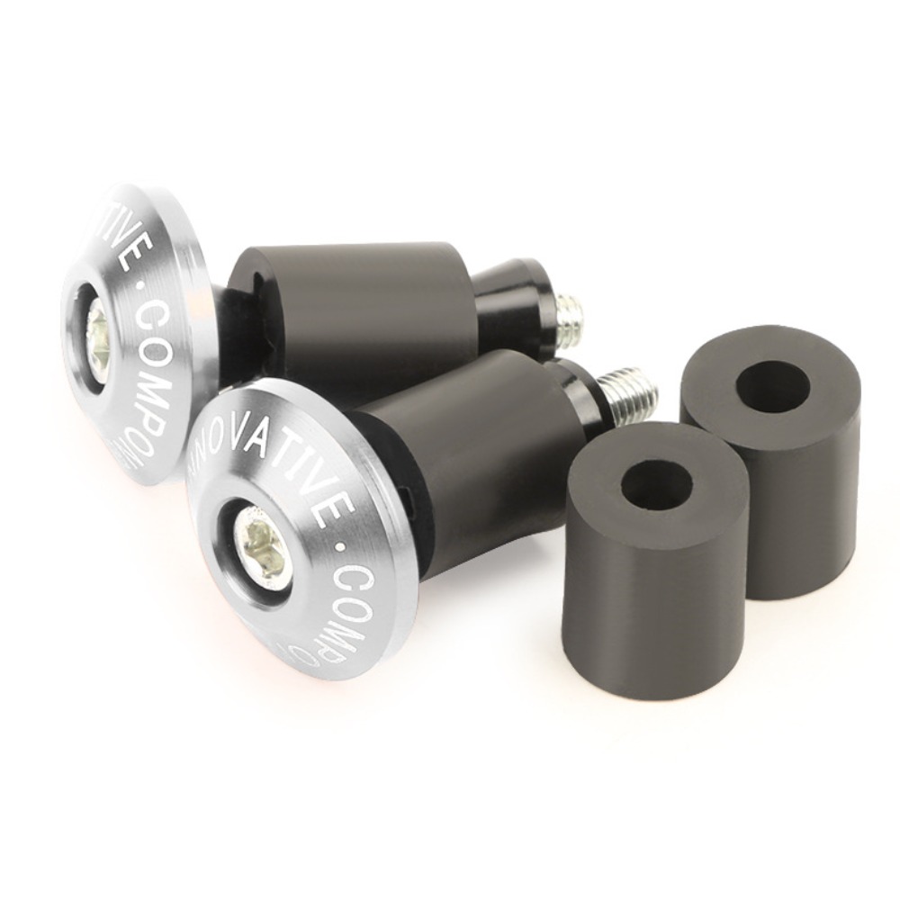 Aluminum Alloy Motorcycle Handlebar Plug Anti-Slip Universal Handlebar Grips Cap Shockproof Handlebar End Motorcycle Accessories: Champagne