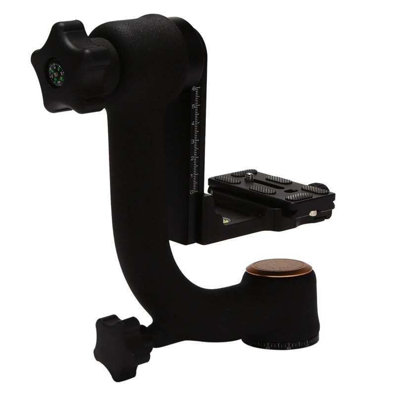 Kamera-gimbal-stativkopf für kameras mit hoher tragkraft, teleobjektiv, 1/4 schrauben , 48mm durchmesser