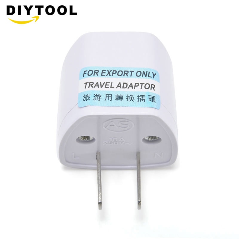 Universal us uk au til eu stik usa til euro europa rejse væg vekselstrøm oplader stikkontakt adapter konverter 2 runde bens stik