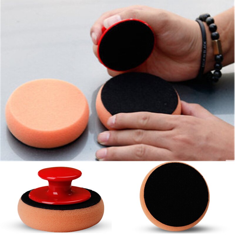 Almohadilla de pulido de cera para lavado de coches, esponja de limpieza de coche, almohadillas aplicadoras de microfibra, uso para encerar y pulir en el hogar