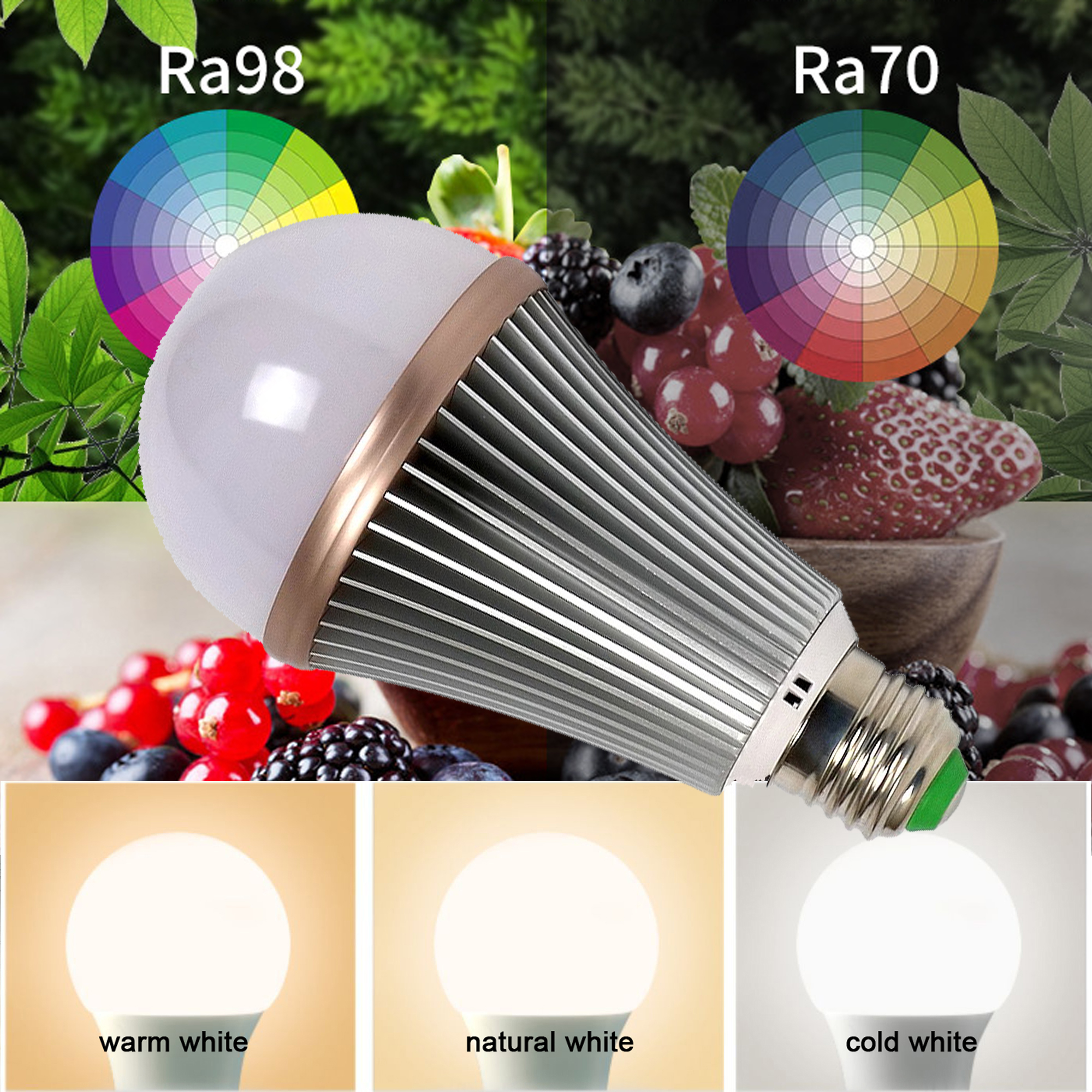 15w 18w høj cri  ra 95-98 led børnelampe  e27 hvid 6000k dagslys hvid 5000k naturlig hvid 4000k varm hvid 3000k