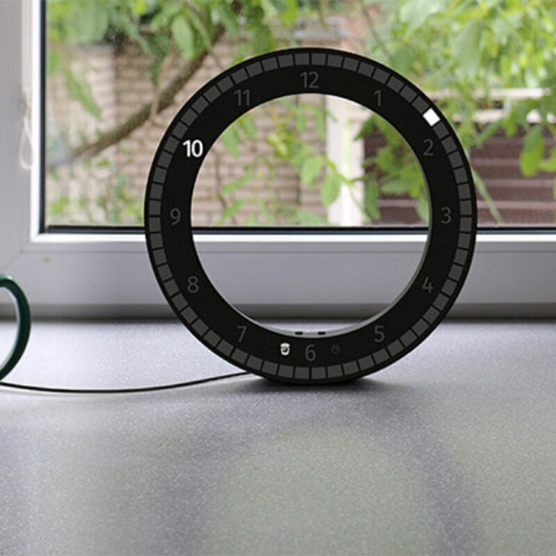 USB LED Digital Wall Clock Modern Dual-Use Dimming Digital Circular Photoreceptive Clocks for Home Decoration