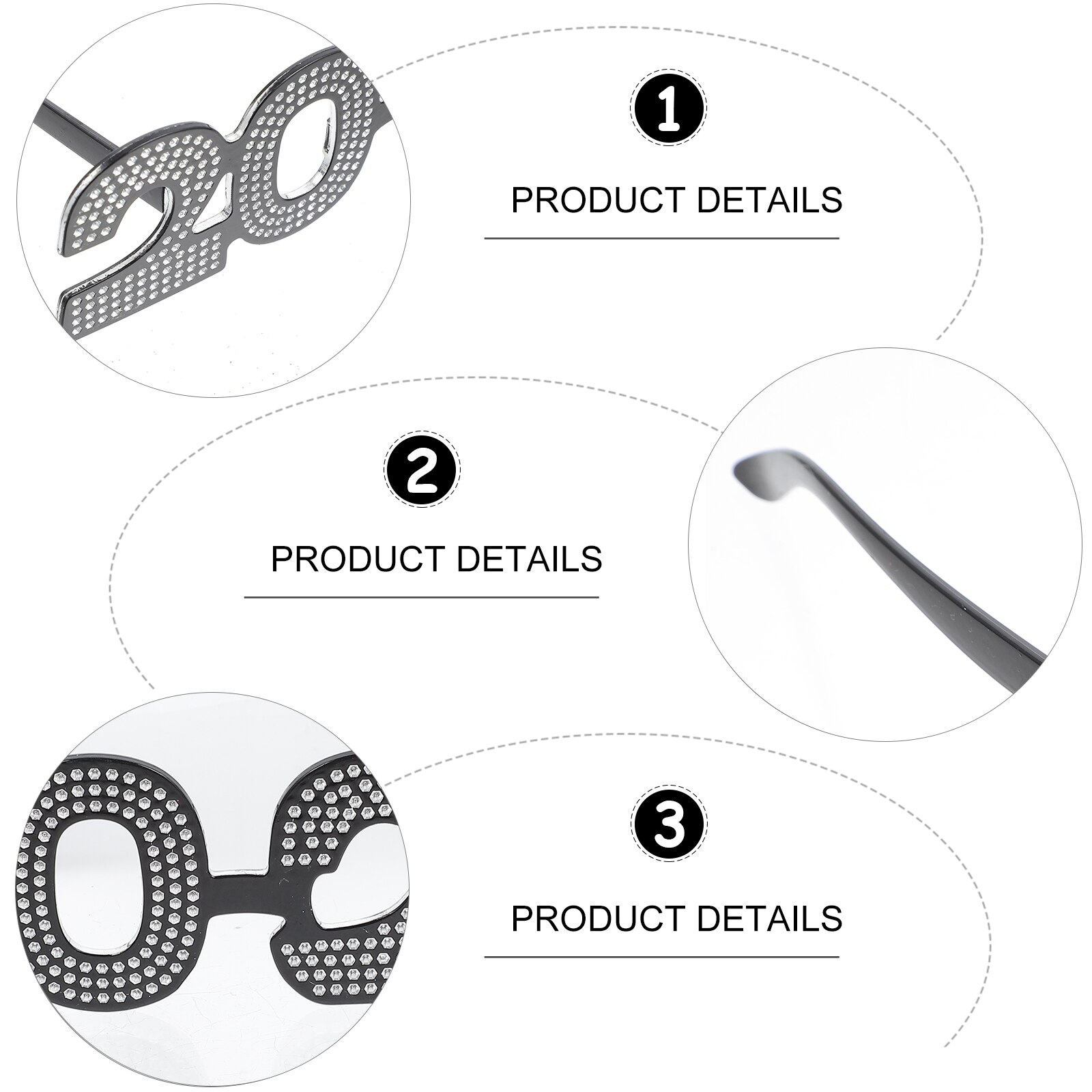 Accesorios para gafas de Año , 5 piezas, 2022, accesorios para fiestas, 2022, gafas digitales