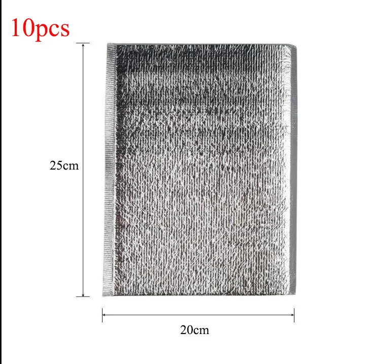10 kpl alumiinifoliolla eristetty ruokasäilytys jääpussi piknikpussit lämpöjäähdytin uudelleen käytettävä lounas välipala bento piknik & kylmäpussi: Vaaleanpunainen