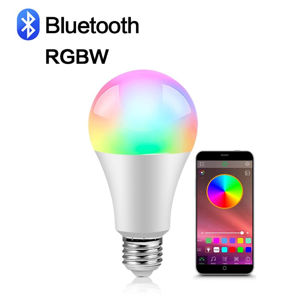 Apple Homekit-bombilla LED inteligente para el hogar, lámpara con Control por voz, WIFI, 15W, 110V, 220V, para Asistente de Google y Alexa Echo: RGBW Bluetooth Bulb