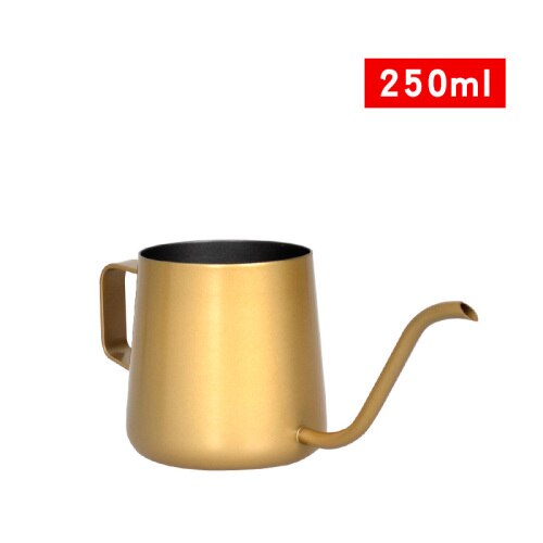 Jarro de água café pote mão casa aço inoxidável 304 boca muito fina pote mini boca longa gotejamento pote utensílios de café: 250ml style05