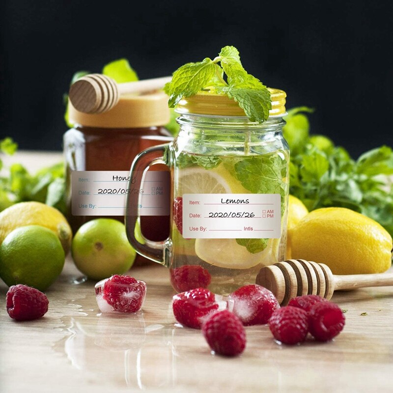 Removable Food Labels Food Canning Labels Removable Food Stickers for Home or Restaurant Canning Food Container 2 Pcs