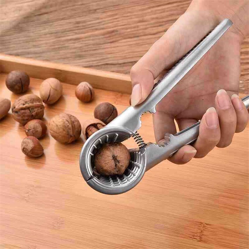 1pc Alloy Nutcracker for Nuts Sheller Crack Almond Walnut Pecan Hazelnut Filbert Nut Kitchen Nut Sheller Crack Filbert Plier ZXH