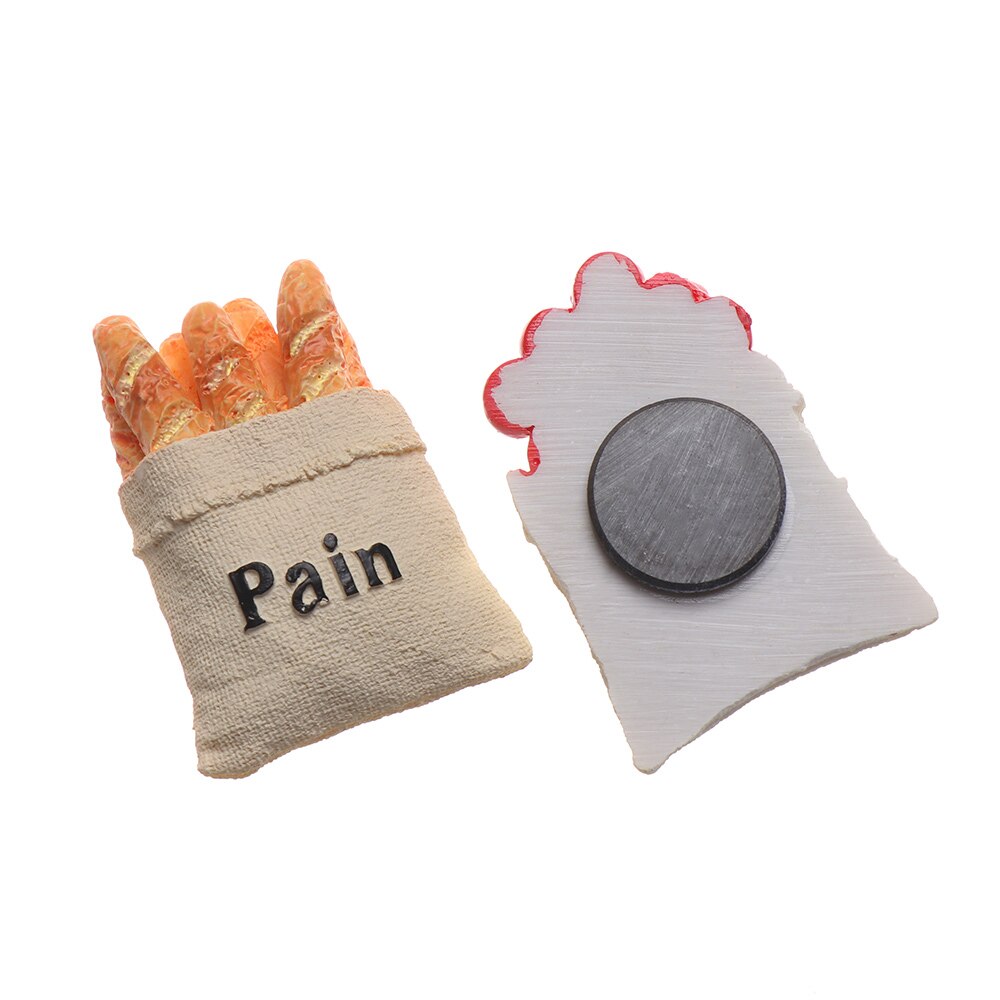 3D Resin Fridge Magnet Cartoon Food Shape Refrigerator Ornament Kitchen Tools White Board Accessories Home Decoration