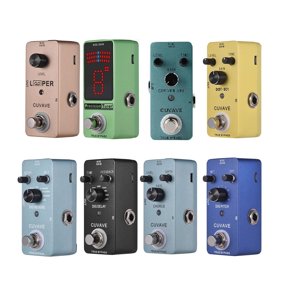 Serie gitaar effectpedaal 8 effecten gitaarpedaal true bypass volledig metalen shell gitaar onderdelen & accessoires