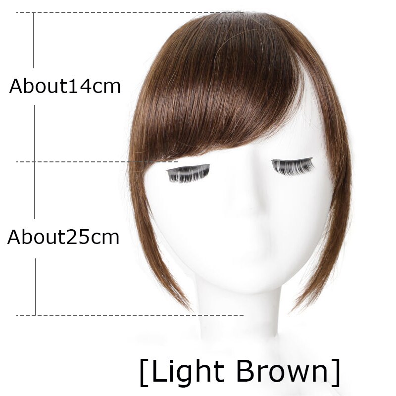 Long Bangs Clip In on Front Hair Bang Side Fringe Hair Extension Natural Synthetic Bangs Hair Accessories for Women: AL11-2-30