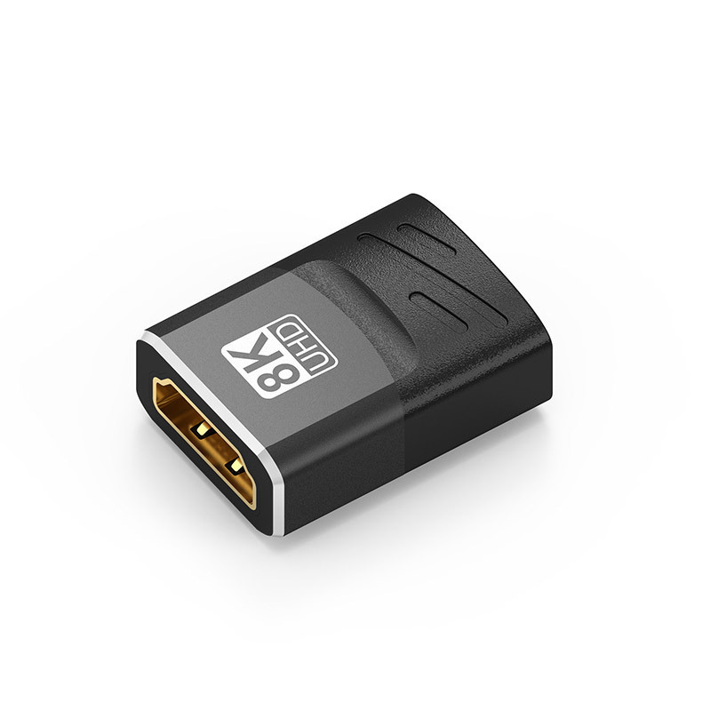 Tête d'extension HDTV2.1 8K mâle vers femelle, adaptateur résistant à 90 degrés pour budgétaire d'ordinateur: Black