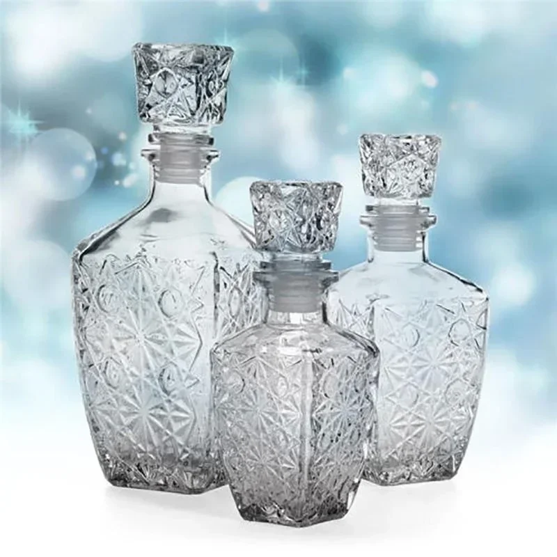 Bouteille de vin en verre sans plomb, carafe à whisky pour liqueur, Bourbon Scotch 800 ml