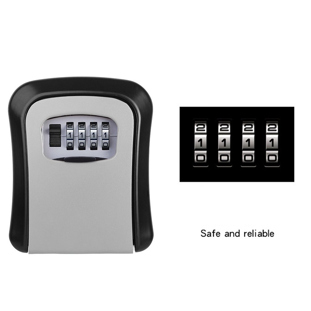 Convenient 4 Digit Wall-mounted Curved Key Card Password Box Master Key Box Password Lock Decorated Cipher Key Box