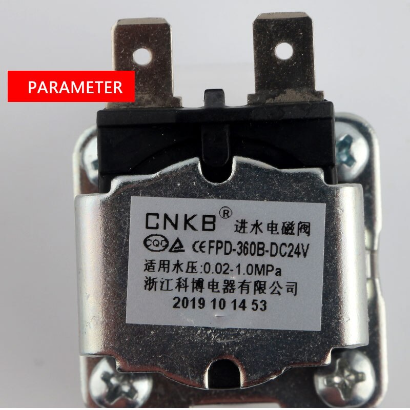 Électrovanne à filetage interne 1/4 "DC24V RO purificateur d'eau, vanne électromagnétique d'entrée CNKB-FPD-360B, Type normalement fermé