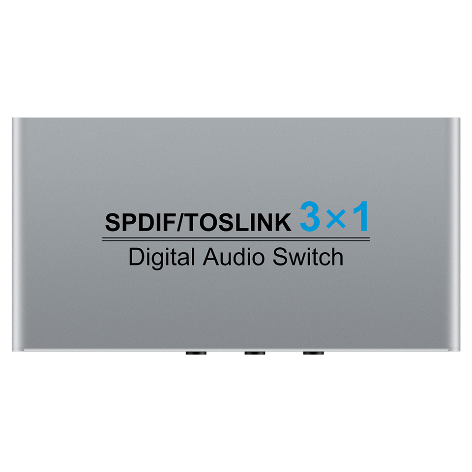 3 in 1 out Spdif Toslink Optical Digital Audio Switch Splitter 3x1 SPDIF supporto per cavo ottico DTS AC3 Box per lettore CD DVD