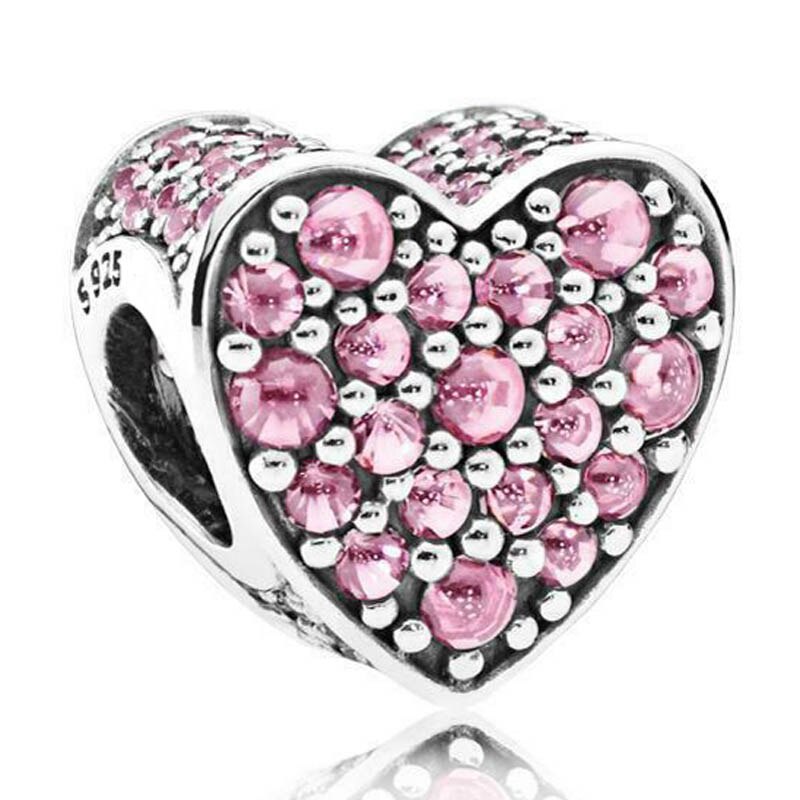 925 Sterling Silver Charm Shimmering Droplet Mosaic Ball Heart Elevated Star Starfish Beads Fit Popular Bracelet Diy Jewelry: 10