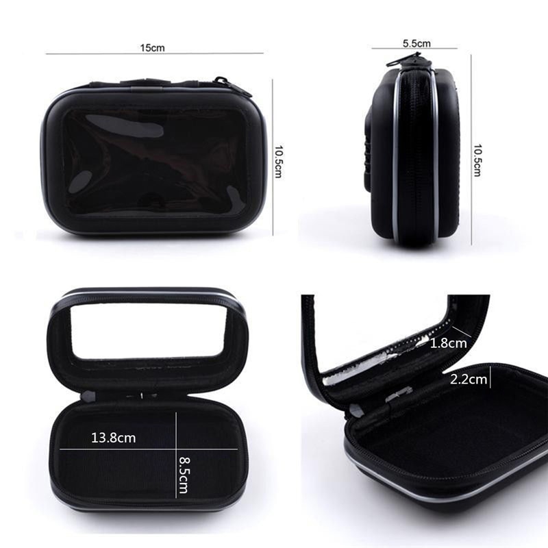 Waterproof Motorcycle Bike Handlebar Mount Holder Case Bag For 5 Inch GPS Navigator Phone