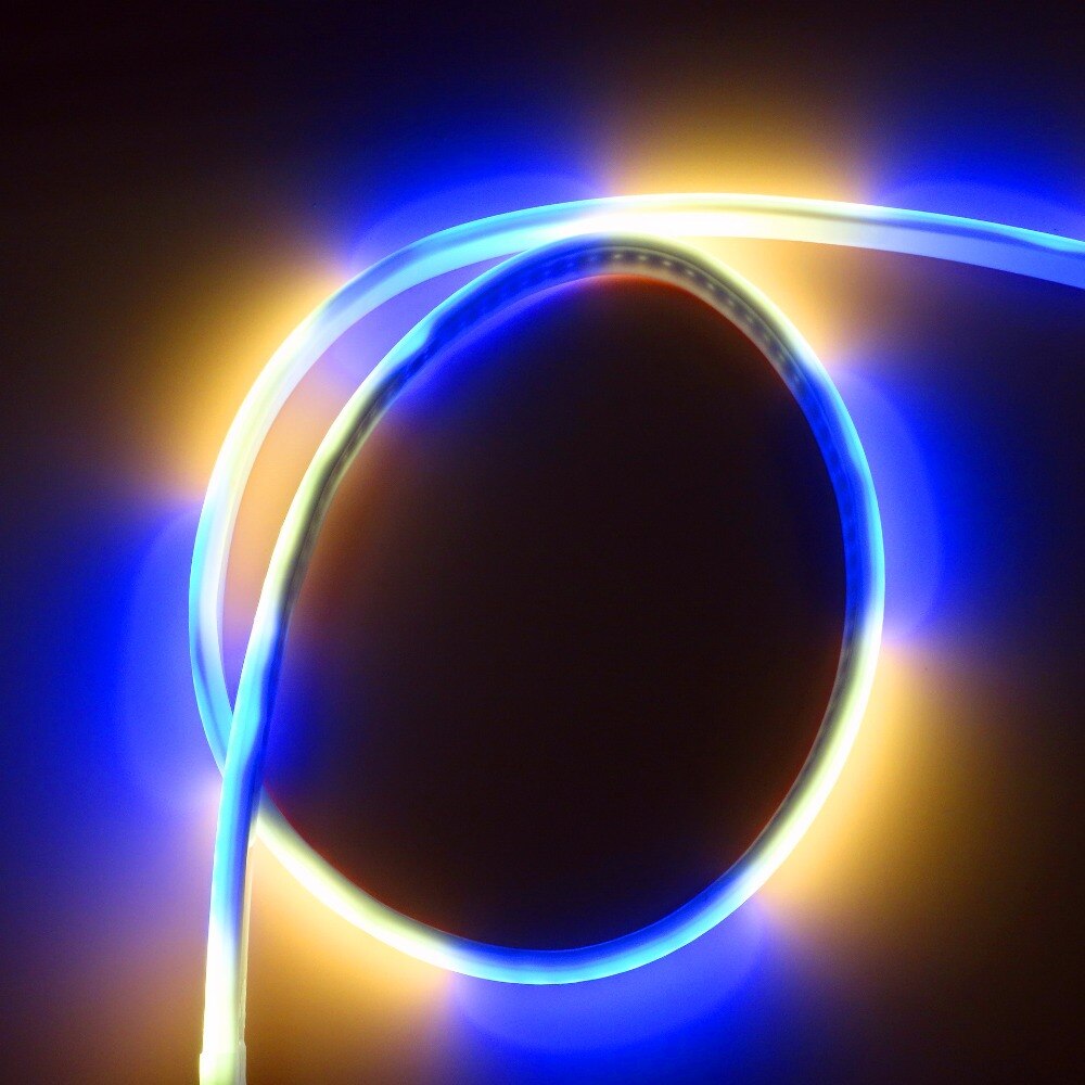 1m DC5V SK6812-RGBW(cool white) 144pixels/m addressable led neon pixel light,RGB full color;waterproof in milky tube;IP66