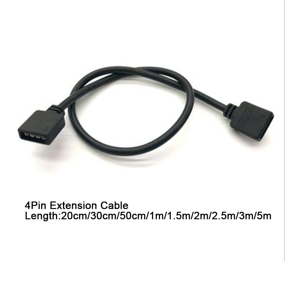 Connecteur de câble d'extension 4 broches RGB LED, pour SMD 5050, 2835, RGB LED, 1M 2M 5M 30CM, connecteur à 4 broches