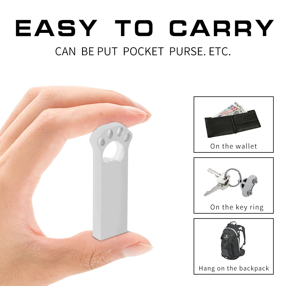 Pendrive USB 3.0 Metalowy - 8GB do 128GB - Uroczy Design Łapki Kota - Pamięć