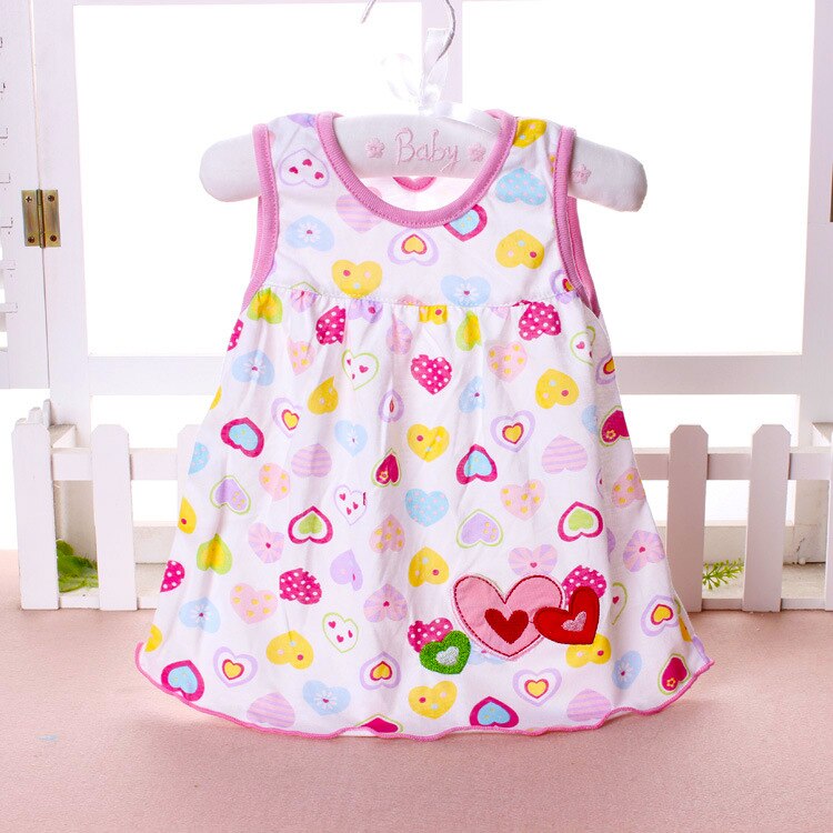 1-3 t vestido da menina do bebê sem mangas infantil meninas vestido de verão estilo princesa algodão roupas vestido de bebê meninas roupas: Champanhe