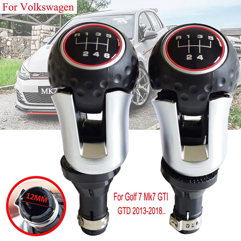 Palanca de cambio de marchas Manual de 5 y 6 velocidades para coche, Bola de mano para Volkswagen VW Golf 6 MK6 GTI GTD R20 , funda para maletero de polaina