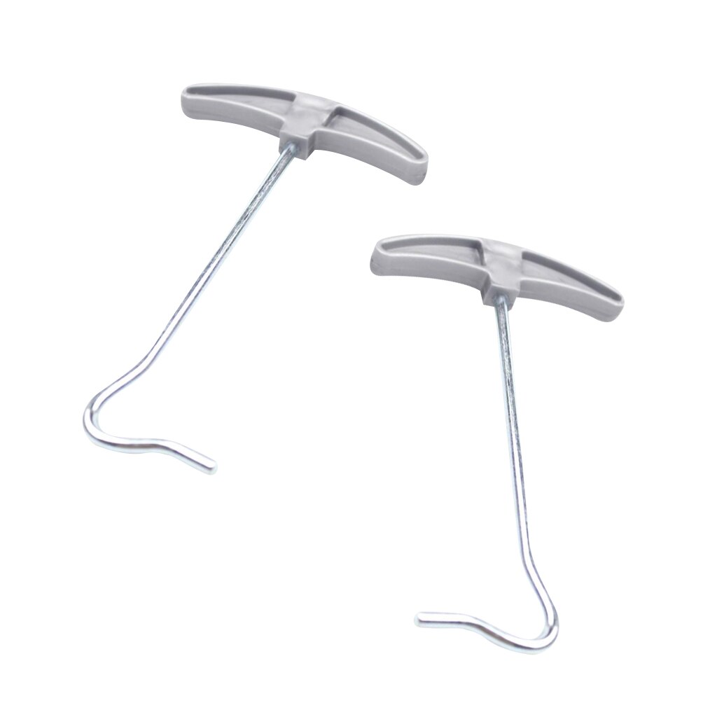2Pcs Tent Peg Puller Steel Hook Extractor Caravan Awning Camping Outdoor Kit