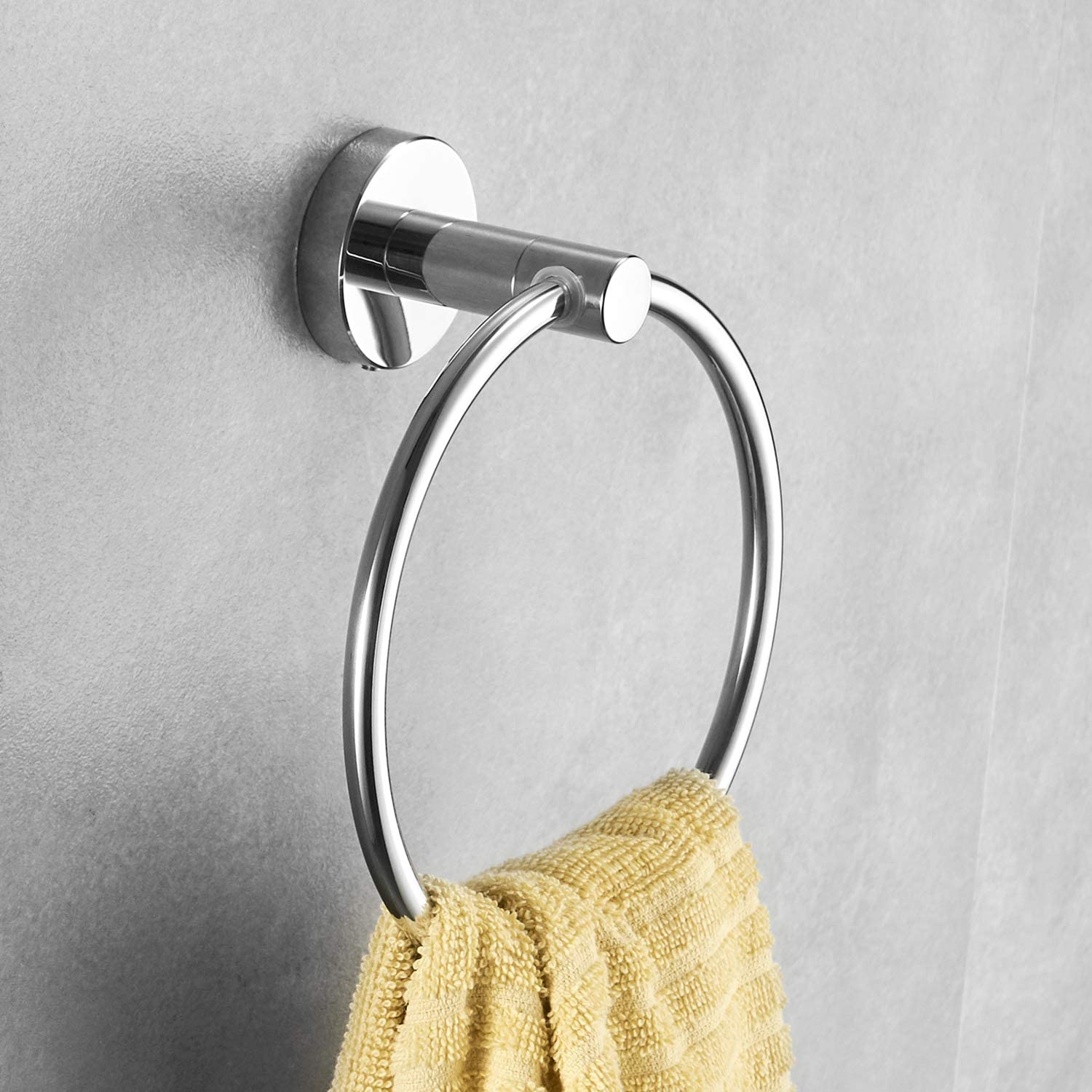 Handdoek Ring Voor Badkamer Ronde Handdoek Ring Cirkel Handdoekhouder Massief Rvs Wandmontage Moderne Badkamer Accessoires