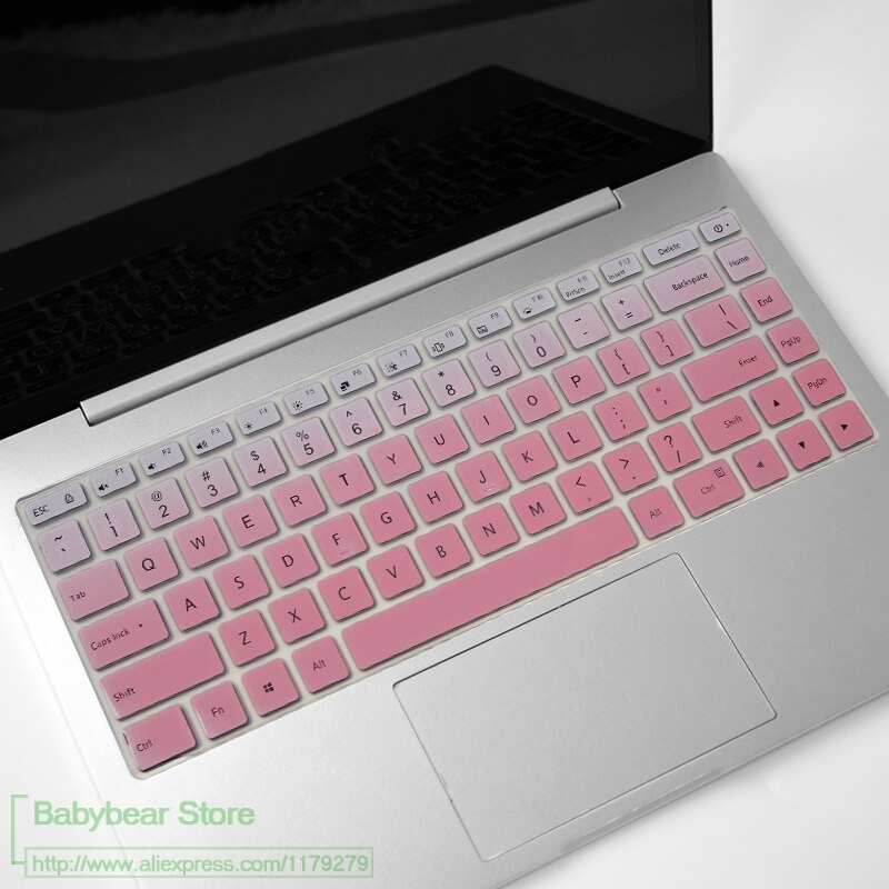 Para Xiaomi mi Notebook Pro 15 15,6 i7-8550U portátil de silicona colorida cubierta protectora de teclado piel portátil de i5-8250U: fadepink