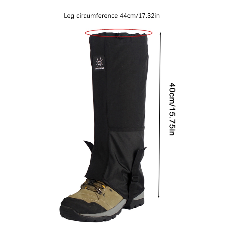 1 par de cubiertas impermeables para piernas, polaina para escalada, Camping, senderismo, botas de esquí, zapatos, polainas para nieve, protección de piernas para hombres y mujeres