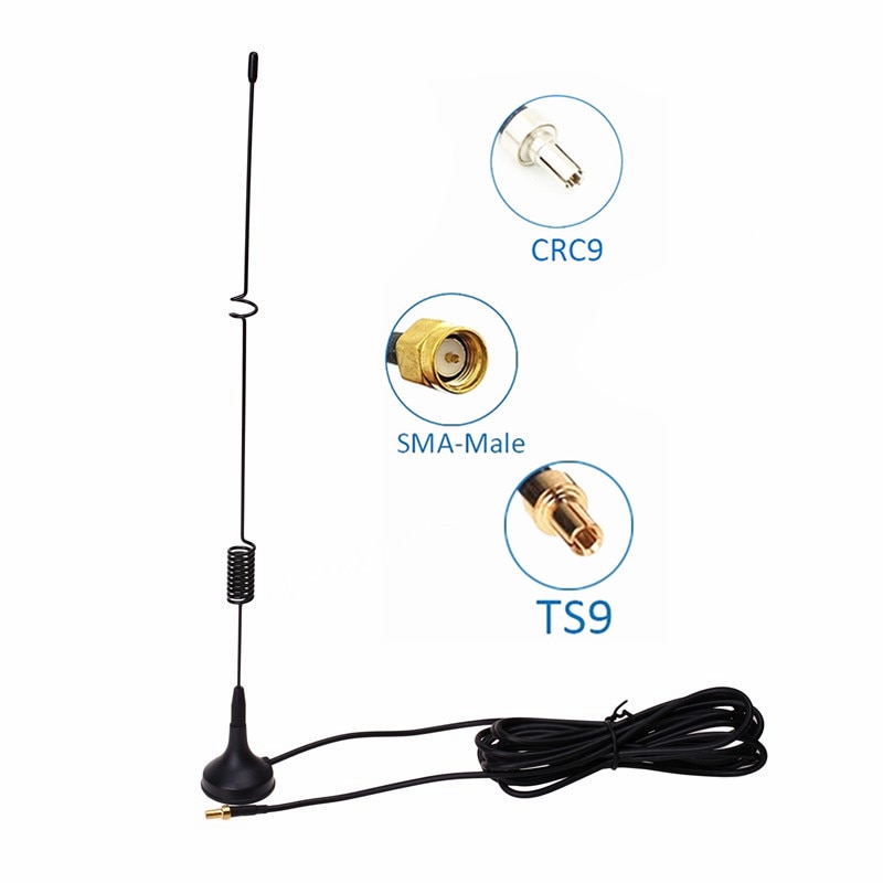 3G Antenne 7dBi 1920-2170Mhz TS9 CRC9 Sma Connector Met 3M Kabel Modem Externe Antenne Voor huawei Zte Router Usb Dongle
