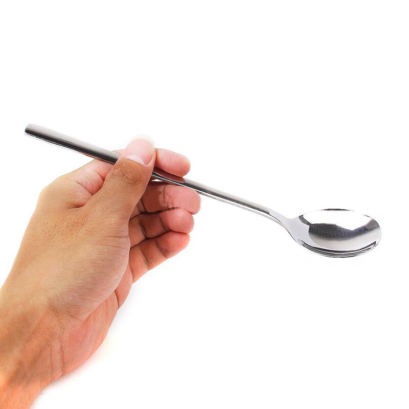 Palillos planos de Metal de estilo chino, conjunto de comida antideslizante, palillos con cuchara reutilizable de acero B1A5