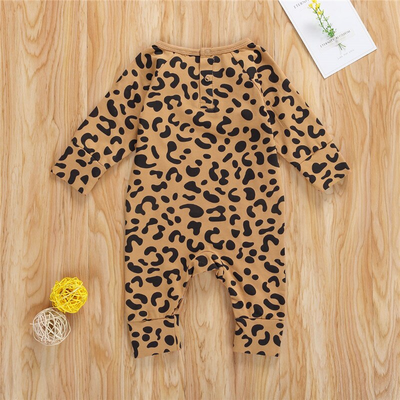 Cathery Baby Boy Girl Leopard Print Romper Jumpsuit Cheetah Clothes Unisex One-Piece Outfits Tutu Outfits