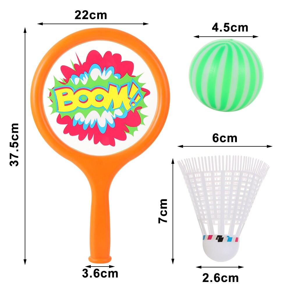 Kids Tennis Badminton Set Dubbele Rackets Lichtgewicht Plastic Shuttle & Ball Indoor Outdoor Games Intelligentie Ontwikkelen