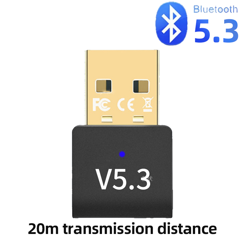 Bluetooth Adapter for Pc Usb Bluetooth 5.4 5.3 Dongle Receiver for Speaker Mouse Keyboard Music Audio Transmitter: Brown