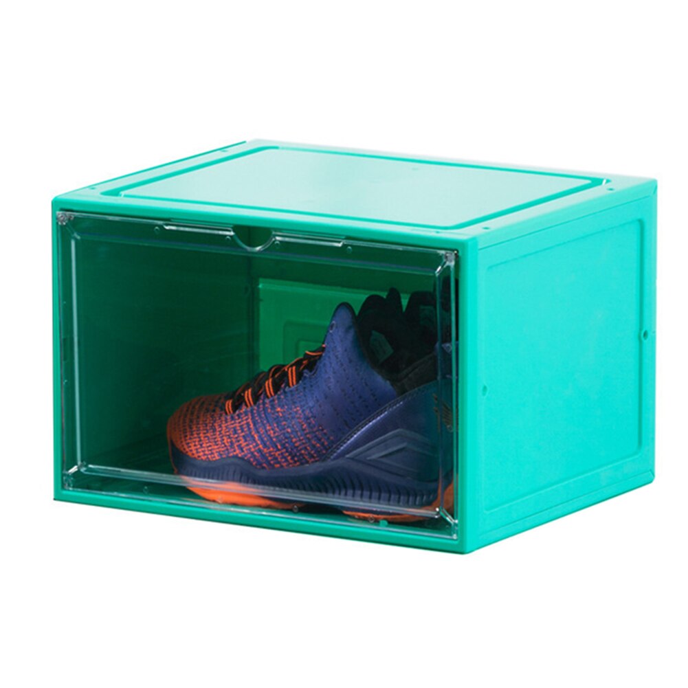 Clear Luminous Shoe Box with LED Light Sound Control Shoe Storage Boxes Large Capacity Boots Sneakers Organizer