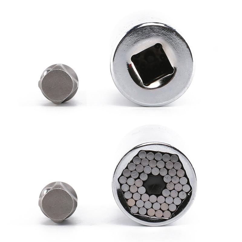 2 szt. 7-19mm uniwersalny regulowany klucz nasadowy z grzechotką zestaw klucza wielofunkcyjny zestaw narzędzi ręcznych