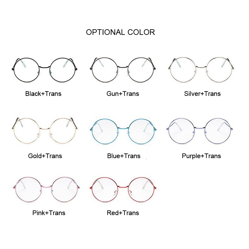 Gafas redondas Vintage para mujer, montura de Metal Unisex, lentes ópticas de círculo negro Retro, lentes transparentes, gafas de gusano