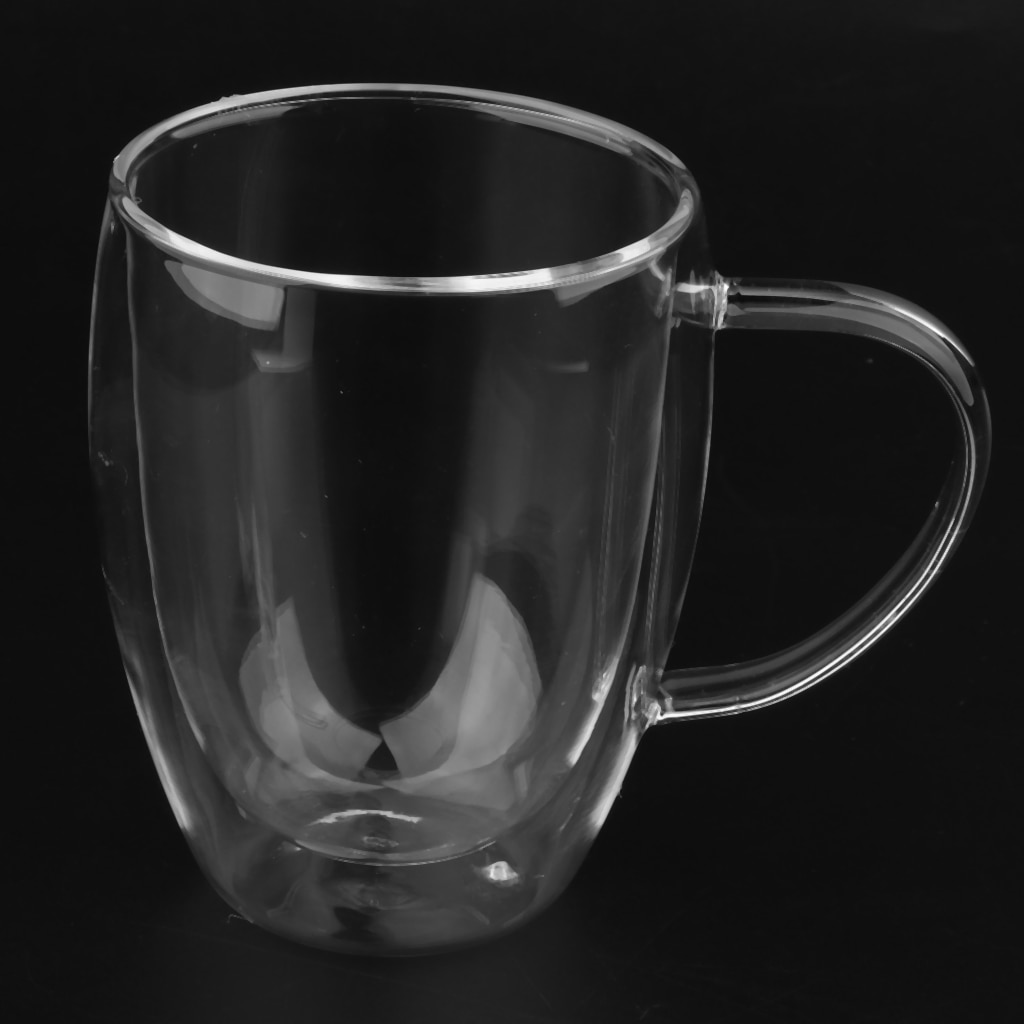 250Ml 350Ml 450Ml Dubbele Wand Glas Koffie Mokken Clear Thee Cups Met Handvat