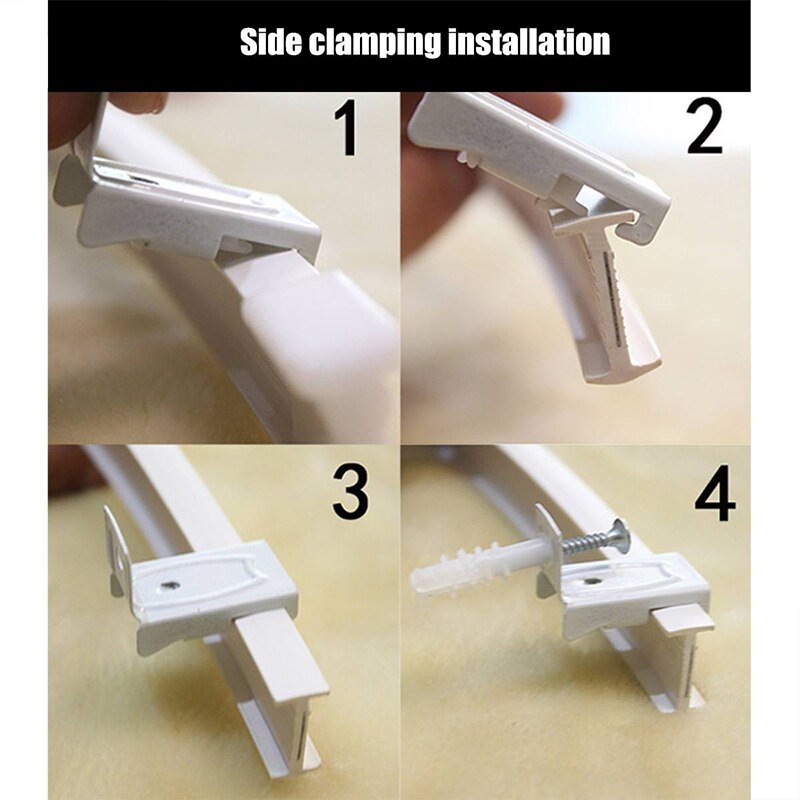 Flexible Ceiling Mounted Curtain Track Rail Straight Slide Windows Balcony Plastic Bendable Home Window Decoration Accessories